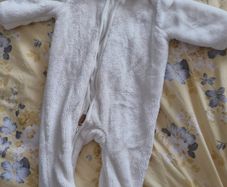 White baby pramsuit