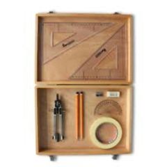 SG Education Wooden Box with Tape & SG Set Squares