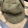 Vintage Green Wool Tweed Deerstalker Hat Large Made in England Image 2