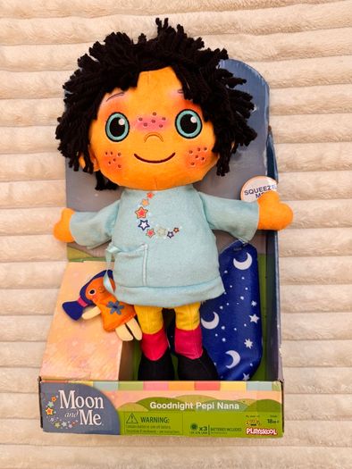 Moon and Me Goodnight Pepi Nana Talking Plush Doll Toy Cbeebies Hasbro approx. 38 cm. Please see photos