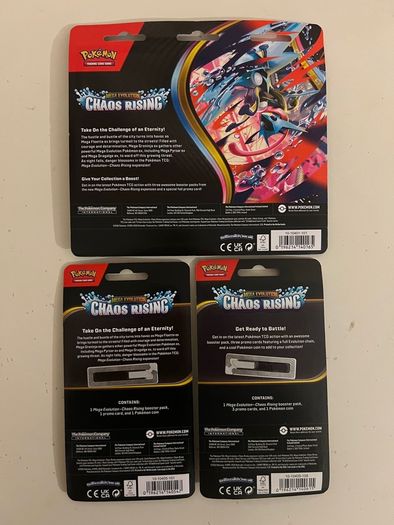Pokemon Chaos Rising Sealed Bundle 3 sealed Packs New