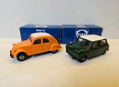 Mini 1 & Citroen 2CV Corgi Toy Cars Fina Edition