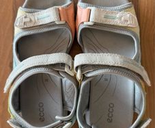 Pink / grey / white ecco sandles
