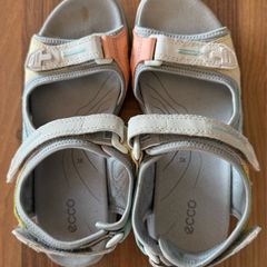 Pink / grey / white ecco sandles