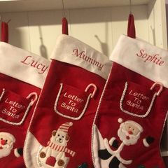 Personalised Embroidered Christmas Stockings 52cm