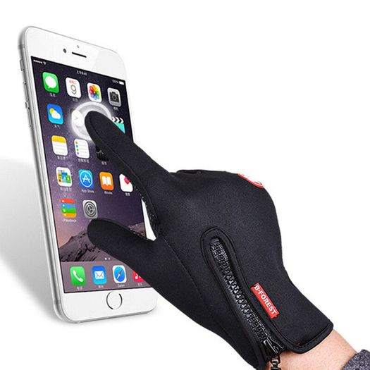 Thermal Cycling Gloves Waterproof Touchscreen Black