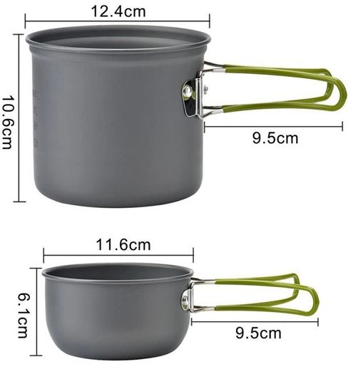Picnic Camping Hiking Backpacking Pot Pan Cookware Outdoor Cooking bowl set (FREE POSTAGW)