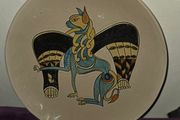 Bray Design handmade plate with Book of Kells image