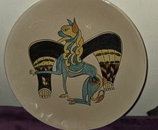 Bray Design handmade plate with Book of Kells image