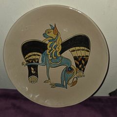 Bray Design handmade plate with Book of Kells image
