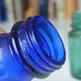 461 - Set of Three Beautiful Vintage Glass Decorative Collectible Bottles - Amber Eire Bovril, Cobalt Blue Magnesia and Turquoise Science Cream Image 8