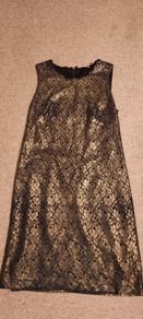 T Tahari Gold Metallic Dress Size 12