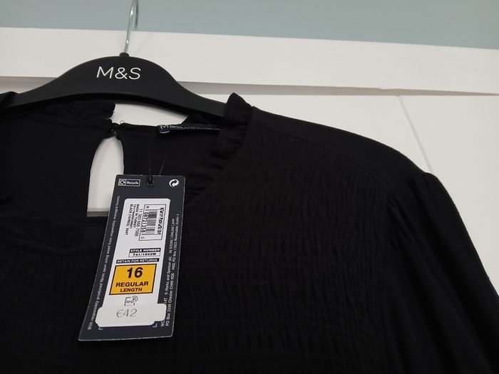 Black M&S top, size 16, new with tag
