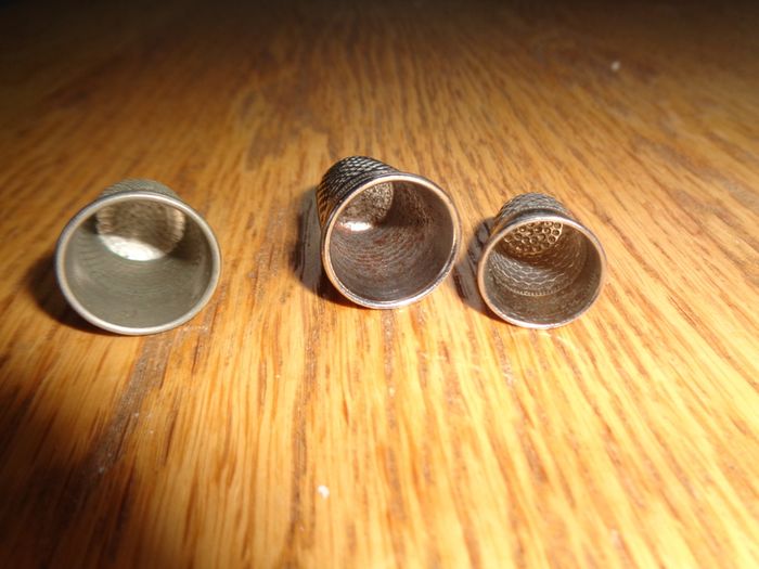 Metal Sewing Thimbles x 3 for Sale