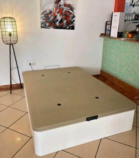 white Ottoman Storage Bed Double