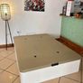 white Ottoman Storage Bed Double Image 4