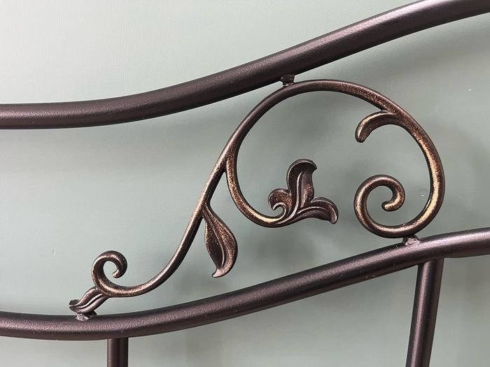 Vintage Style Black Metal King Size Headboard