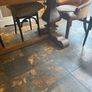 Large heavy French solid oak vintage table Image 2