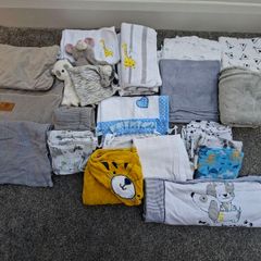 Beautiful baby bundle, blankets, towels & cloths
