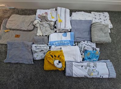 Beautiful baby bundle, blankets, towels & cloths