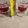Lovely Set Of 2 Glass Candle Holder Marked Glendalaugh Ireland. Image 4