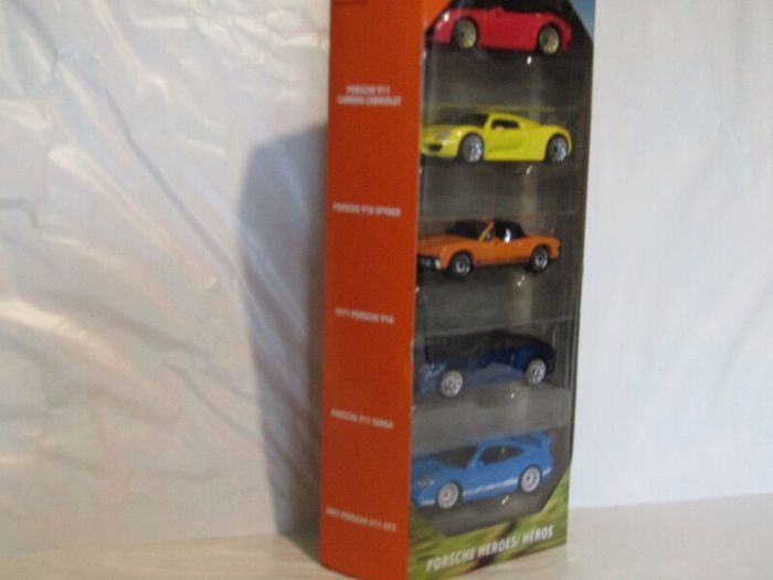 Matchbox Mattel Mbx Porsche Heroes 5 Pack Assortment Brand New Sealed