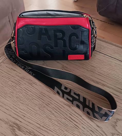 Perfect Lily Black and Red Crossbody Bag