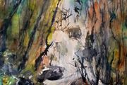 devil's glen Wicklow watercolour