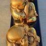 Three brass Buddha figurines Image 7