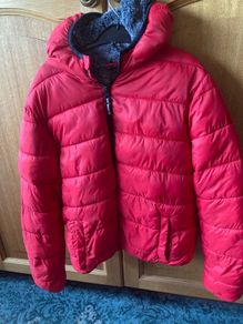 Maroon colour Padded coat Size 33/34cm 12/13yrs