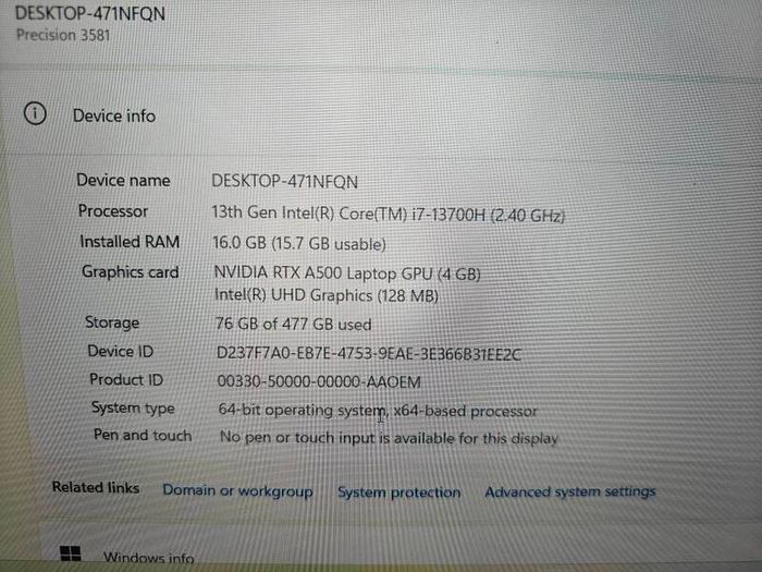 Dell Precision 3581 Mobile Workstation
