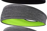 Headbands for Men, 3 Pack Sweat Wicking Men's Headbands, Mens Sport Headbands for Running, Non Slip, Breathable