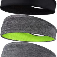 Headbands for Men, 3 Pack Sweat Wicking Men's Headbands, Mens Sport Headbands for Running, Non Slip, Breathable