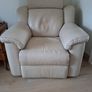 Italian leather sofa and reclining armchair Image 5