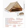 Camping Hot Tent, 2 Persons Cabin Tent with Stove Jack & Poles, Waterproof Winter Tents Shelters with Fireproof Ground Mat Image 3