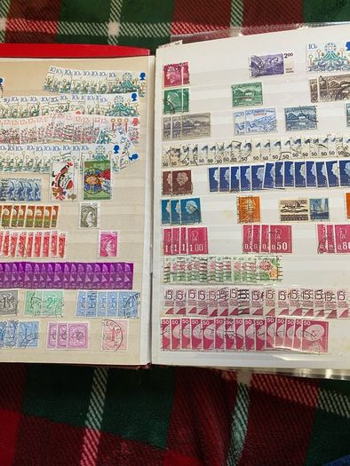 2 vintage stamp books