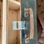 Old Vintage Carpenters Tool Box with Drawer Black Painted Wooden 1950s Image 3