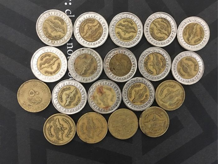 Very rare Egyptian coins to celebrate the grand opening of the new Suez Canal in 2015