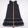 Kokomarina by Antoine Coelenbier Black Sleeveless Tulle Mesh Tiered Ruffle Hem Midi Dress XL Image 7