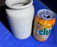 Vintage stoneware glazed marmalade jar