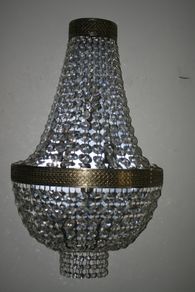 Vintage Large chandelier cut glass Chrome Wall Lights
