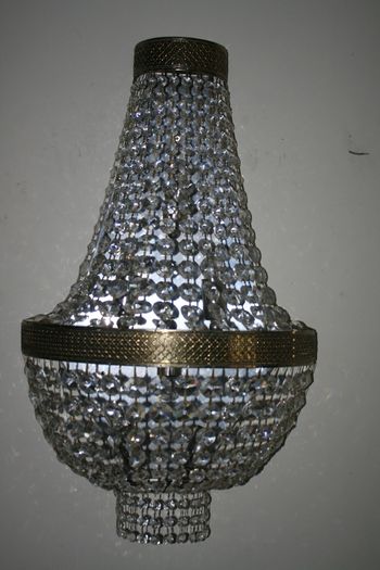 Vintage Large chandelier cut glass Chrome Wall Lights