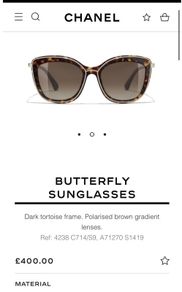 Chanel 4238 BUTTERFLY Black Glossy Sunglasses