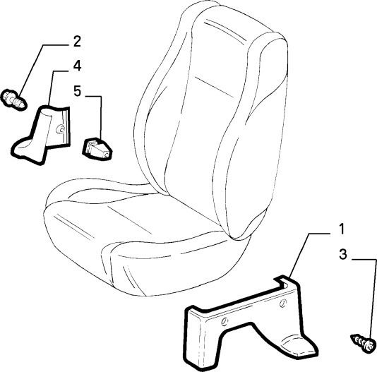 RH Seat Trim (Fiat Punto 176)