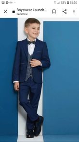 Boys 5 Piece Blue Royal Benetti Suit (Age8, Chest 28)