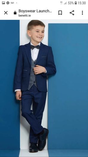 Boys 5 Piece Blue Royal Benetti Suit (Age8, Chest 28)