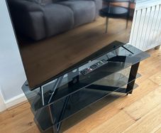 TV Stand Black Glass
