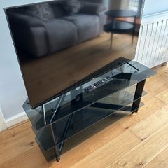 TV Stand Black Glass