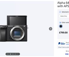 Brand new Alpha 6400 E-mount camera with APS-C Sensor
