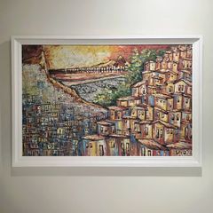 Original Rio de Janeiro Favela Painting 130x90cm
